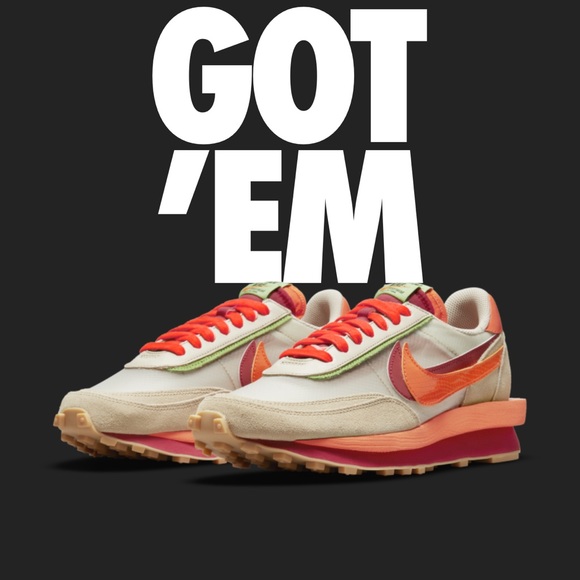 LDWaffle x sacai x CLOT - Orange Blaze Sz 9